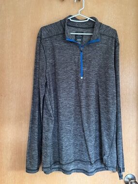 Lightweight Gray Quarter-Zip Pullover